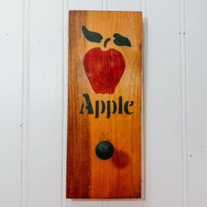 Vintage Handmade Wall Hook “Apple” | Country Decor | Apple Cottagecore